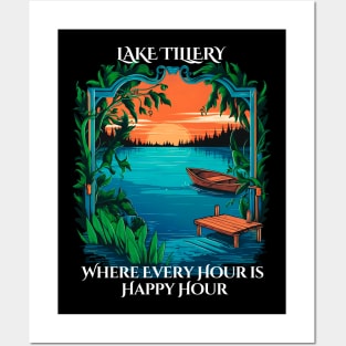 Serene North Carolina Tillery Lake Scenery Waterscape Posters and Art